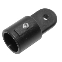 Наконечник с рымом, черный пластик, надевается на трубу с наружным диаметром 22 мм