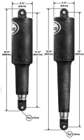 Привод транцевых плит, ход 57 мм, 1,8 м кабель, 24 В