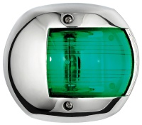 Бортовой огонь «Classic 12», зеленый, нерж. сталь, 100 мм.