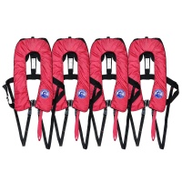 Комплект из 4 автоматических жилетов "Мореман Комфорт", красные