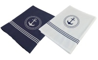 Одеяло легкое стеганное двухпестное "Santorini" 270*240 см, 100 % хлопок, 1 шт., синий