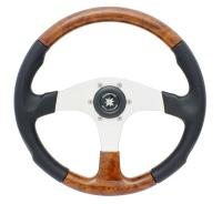 Рулевое колесо «Evolution», черный обод с вересковыми вставками.
