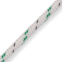 Трос «Doublebraid», 12 мм, белый с зеленой нитью