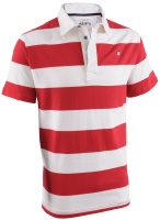 Рубашка поло мужская Allen, цвет красно-белый, размер XXL