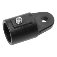 Наконечник с рымом, черный пластик, надевается на трубу с наружным диаметром 19 мм 